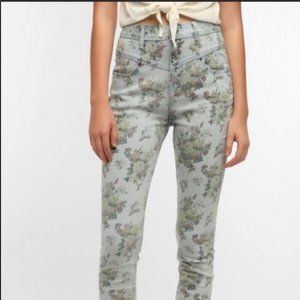 BDG Jeans High Waisted Skinny Jeans Floral Print